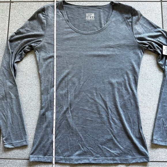 NWT 32 Degrees Lightweight Scoop neck Base Layer Long Sleeve Tee in Grey Gray M - Picture 11 of 12